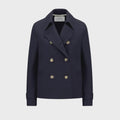 Harris Wharf Cropped Trench Light Pressed Wool
