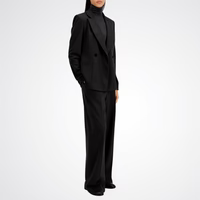 Harris Wharf Double Breasted Blazer with Shoulder Pads