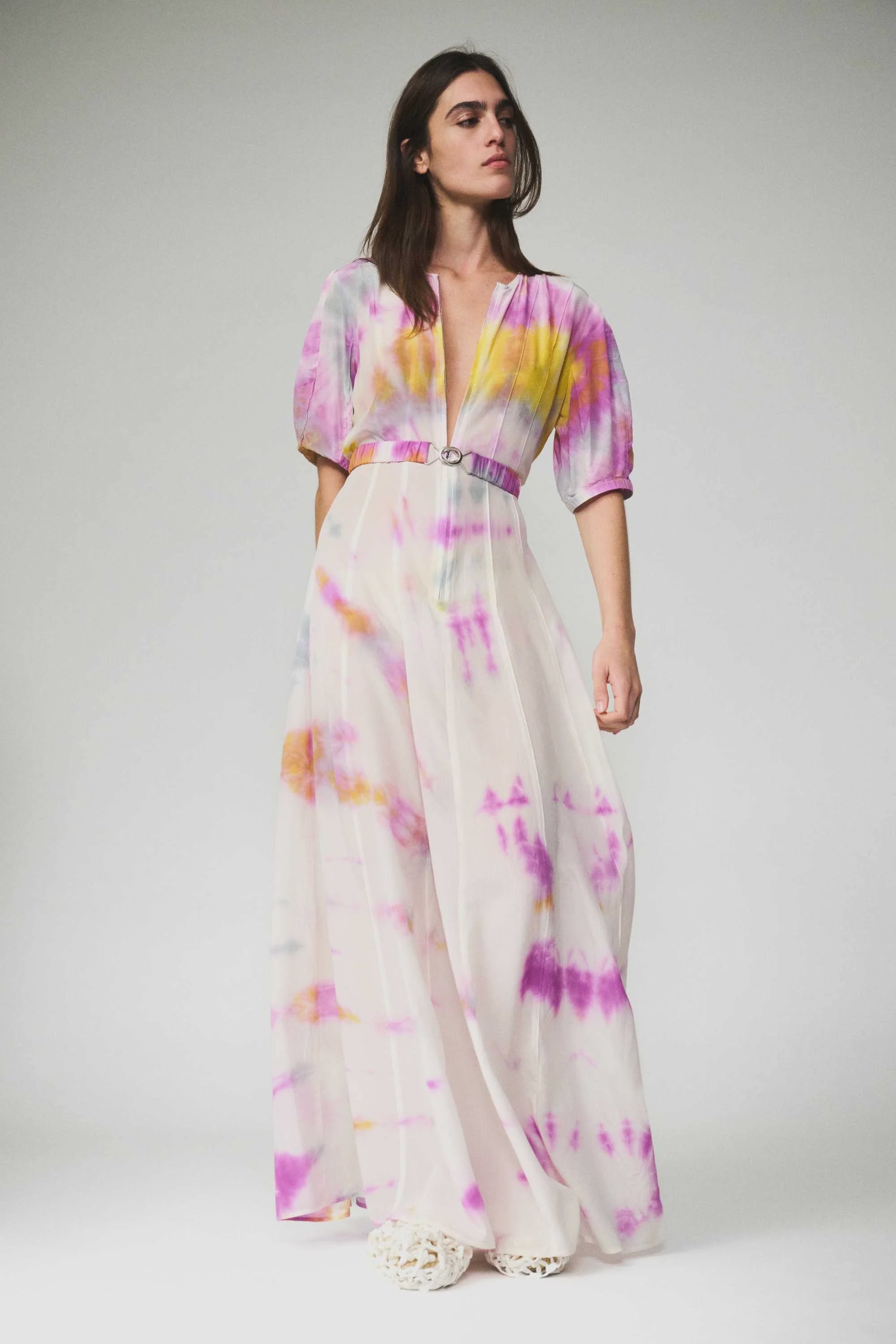 Luuda Silk Zipper Gown