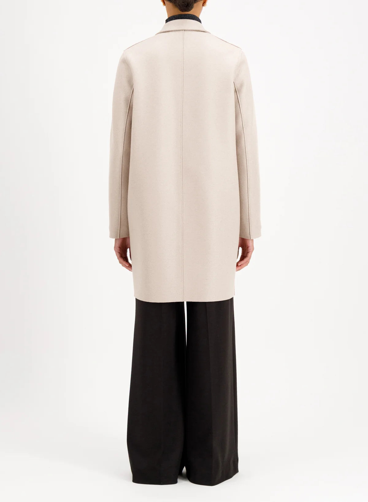 Harris Wharf Cocoon Coat Light Pressed Wool