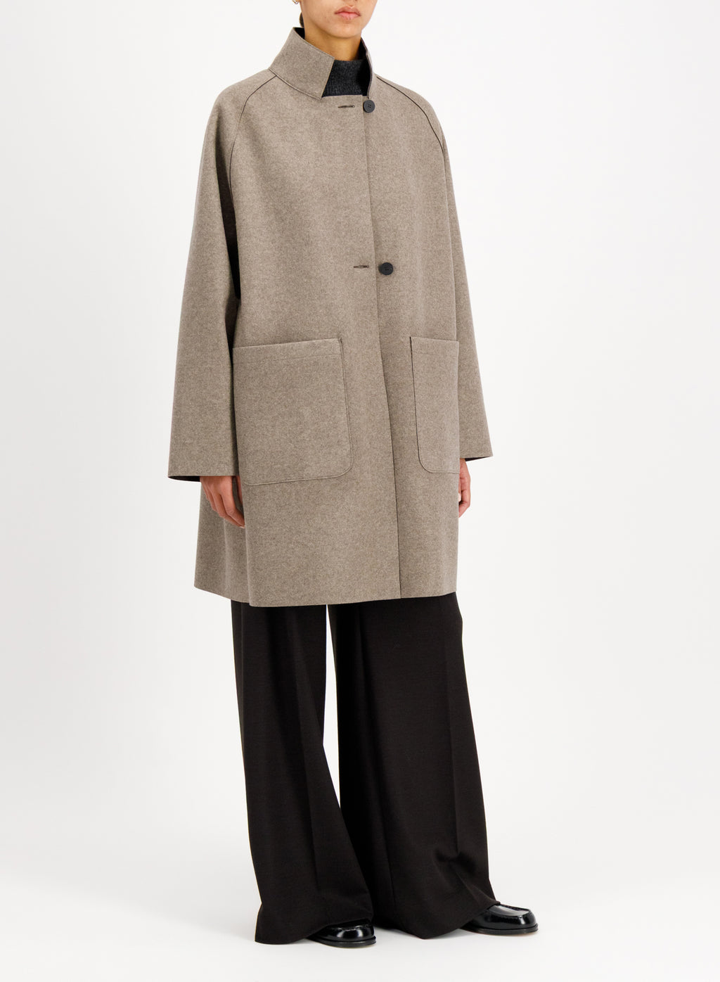 Harris Wharf Reversible Raglan Cape