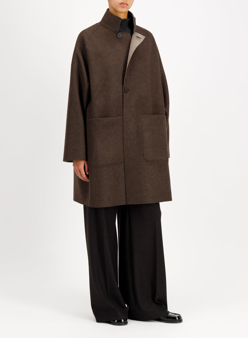 Harris Wharf Reversible Raglan Cape
