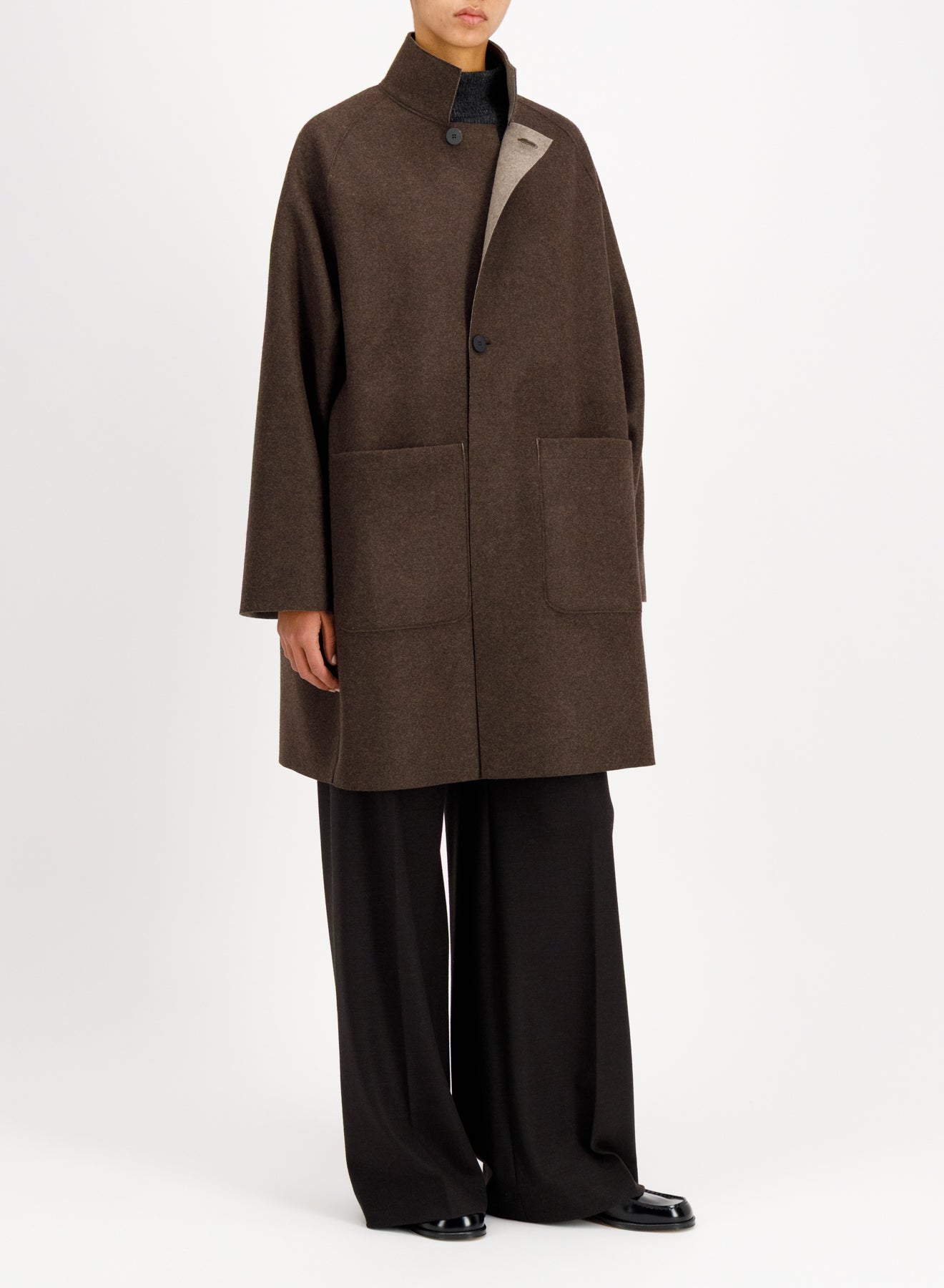 Harris Wharf Reversible Raglan Cape