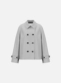 Harris Wharf Oversized Short Trench Pressed Wool