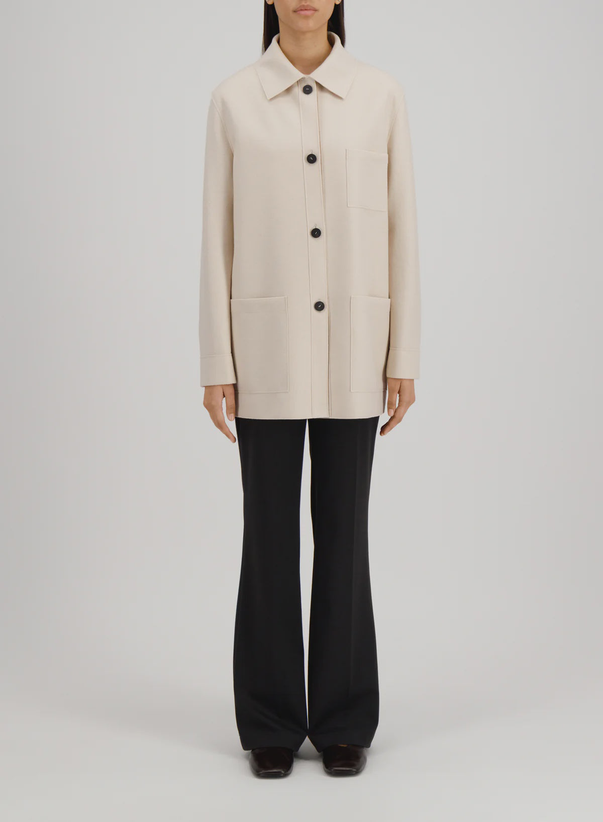 Harris Wharf AH2374MLX Chore Jacket Light Pressed Wool