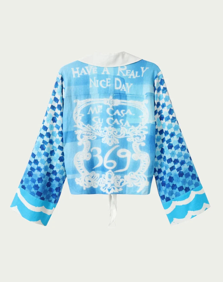 ME369 Ayla Tie Front Shirt