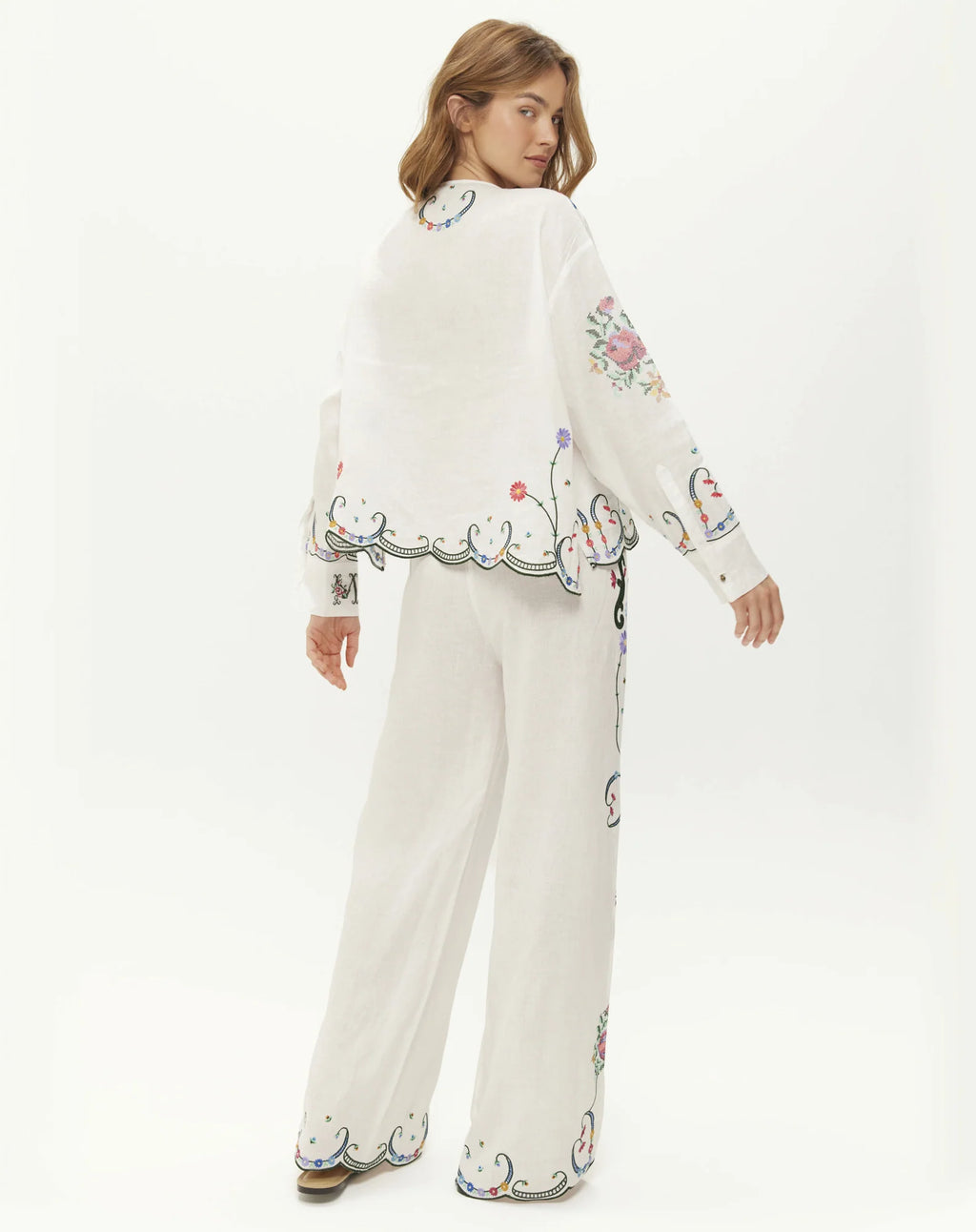 ME369 Alex Linen Kiss Wide Leg Pant