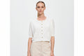 Transit Knit Short Sleeve Button Through Cardigan
