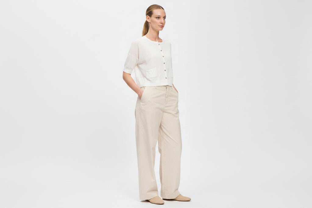 Transit Knit Short Sleeve Button Through Cardigan