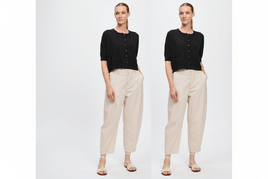 Transit Knit Short Sleeve Button Through Cardigan