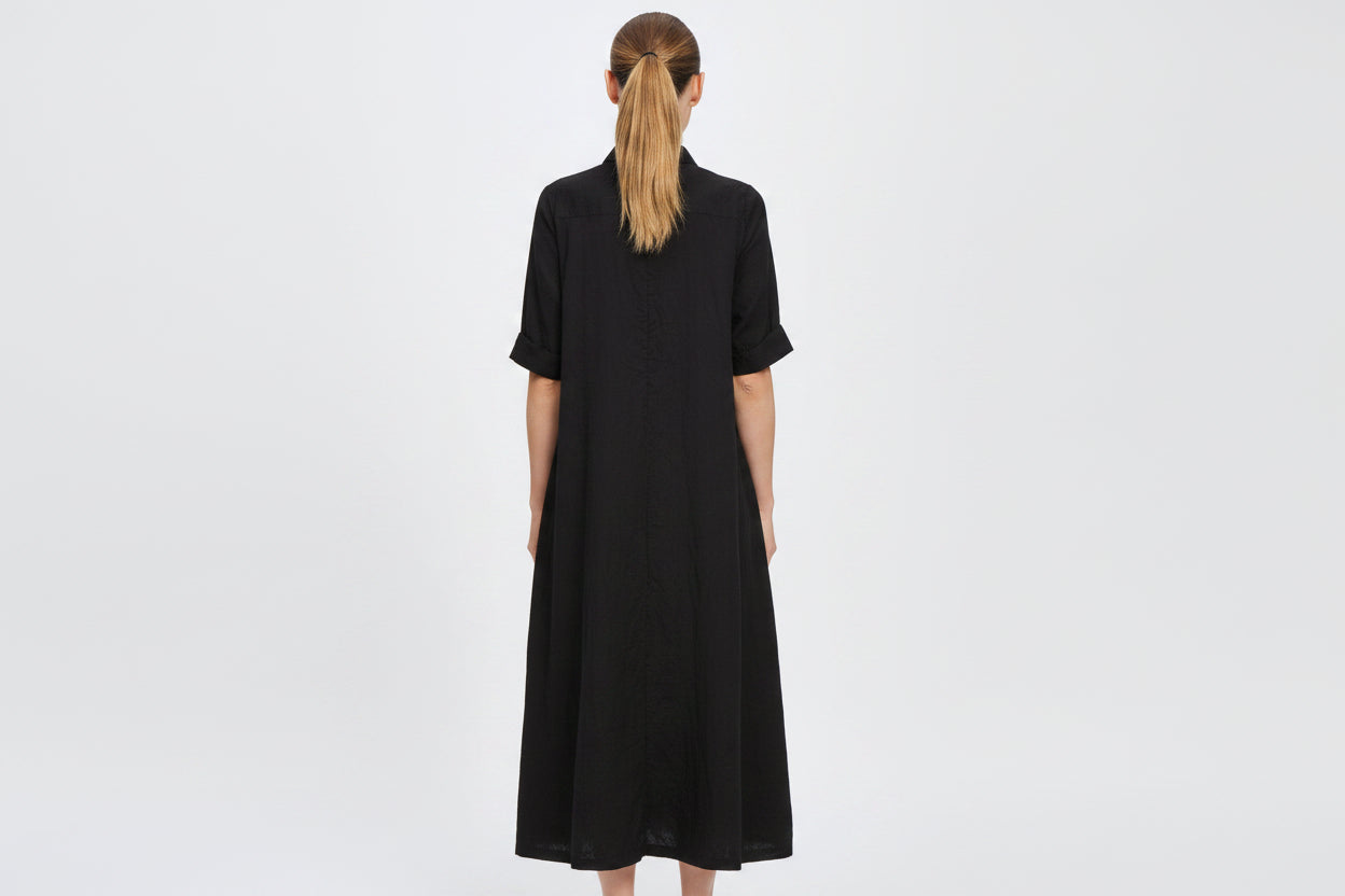 Transit Dress Short Sleeve Silk Maxi