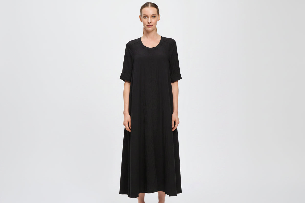 Transit Dress Short Sleeve Silk Maxi