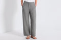 Transit Pant Linen Elastic Back Straight Leg