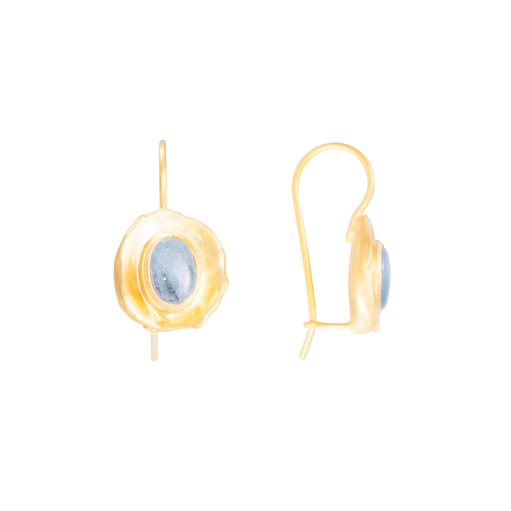 Fairley Positano Aquamarine Hook Earrings