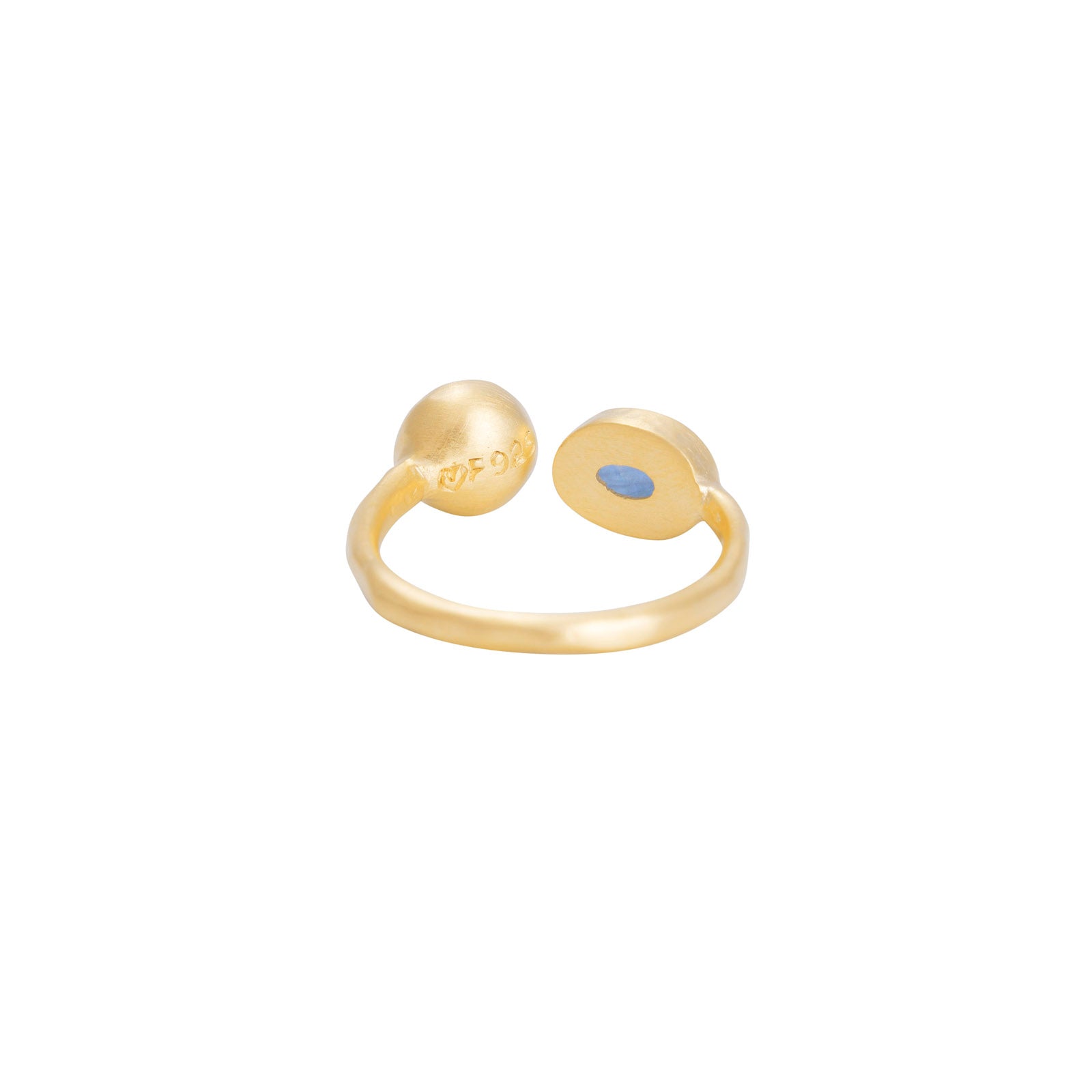 Fairley Pearl & Aquamarine Ring Size 8