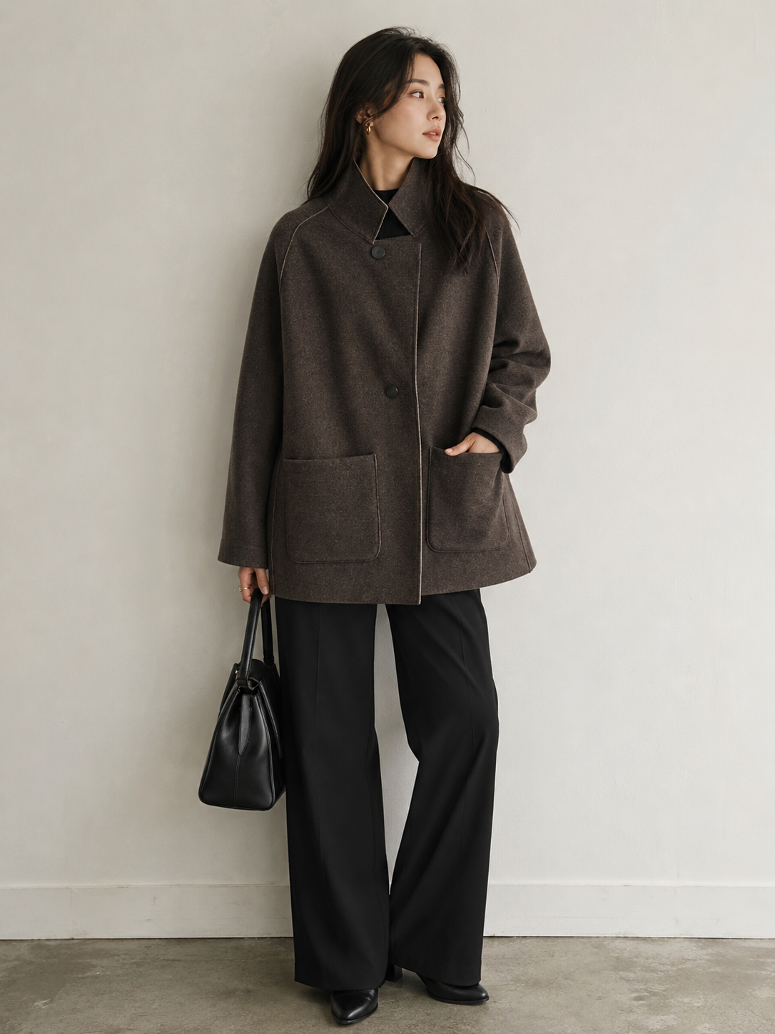 Harris Wharf Reversible Raglan Cape
