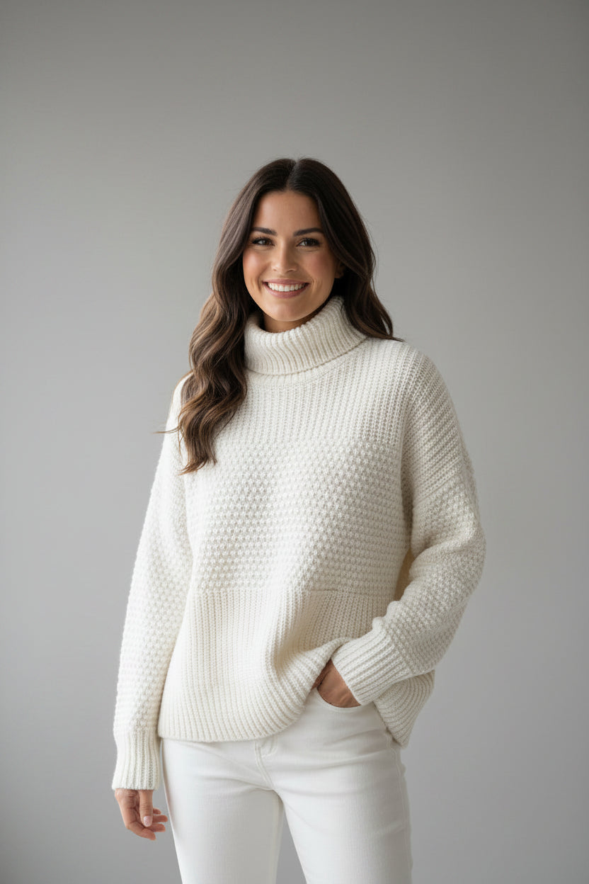 Transit Textural Turtleneck Top