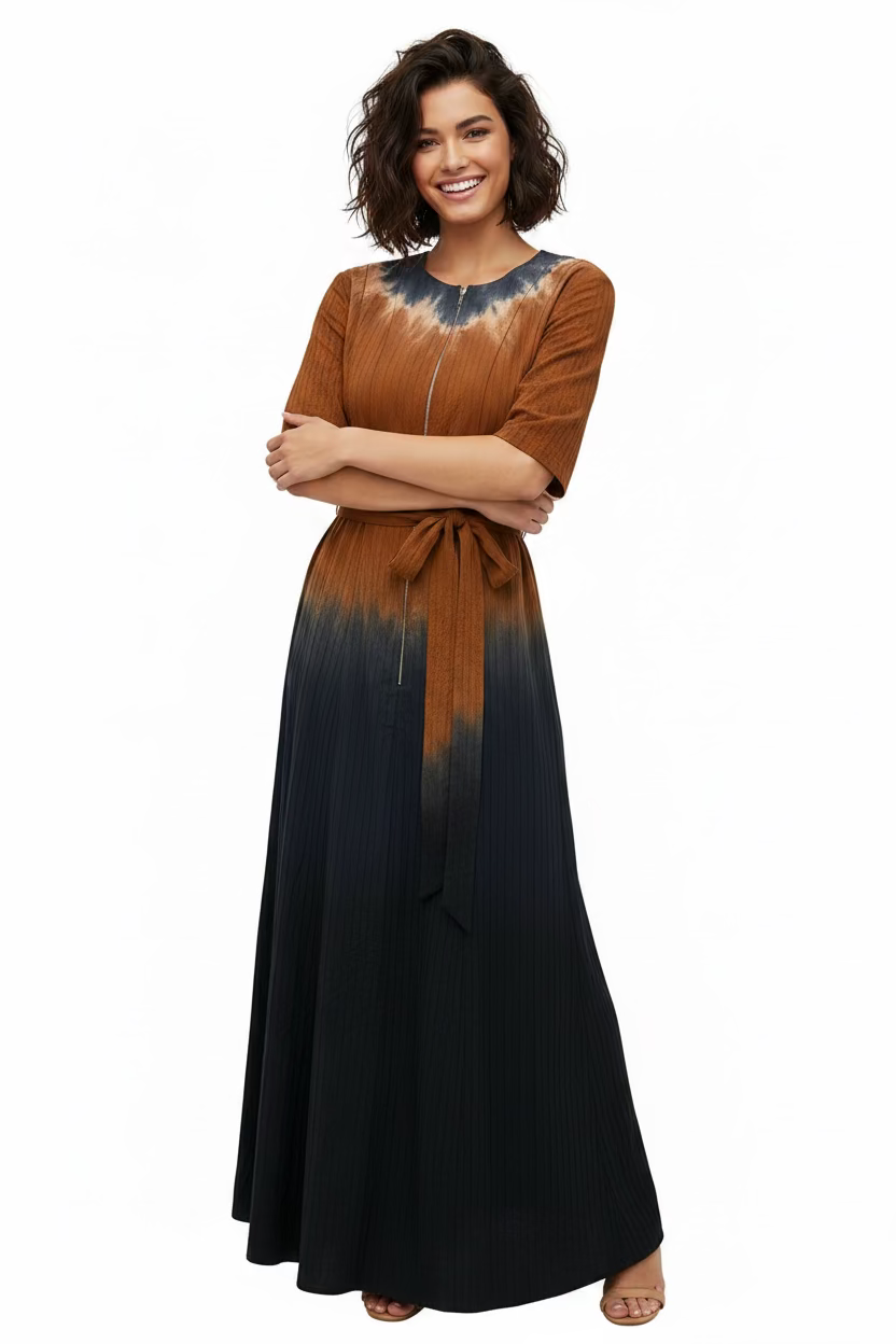 Luuda Zipper Dress Long with Pocket