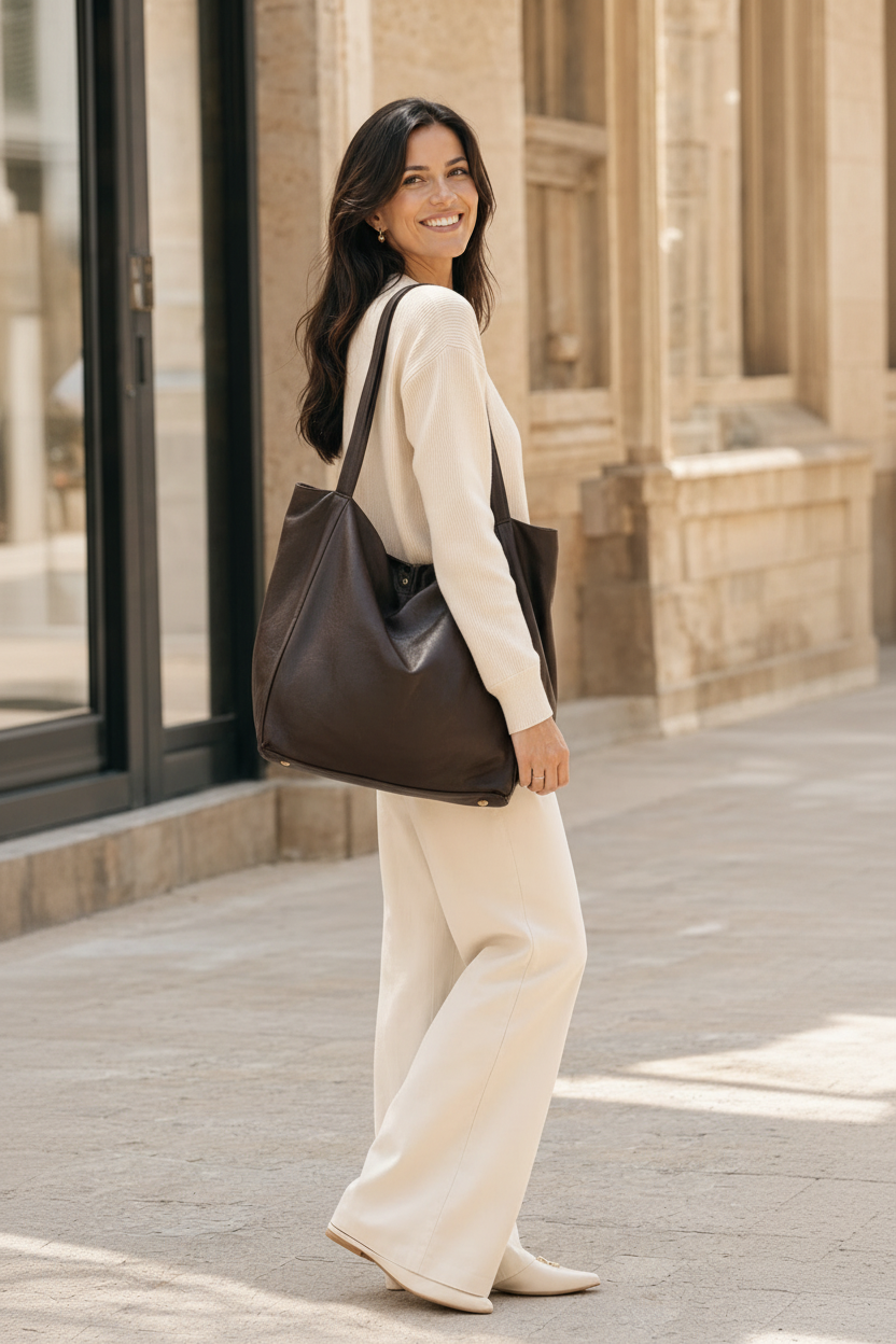 Mamapapa Leather Tote