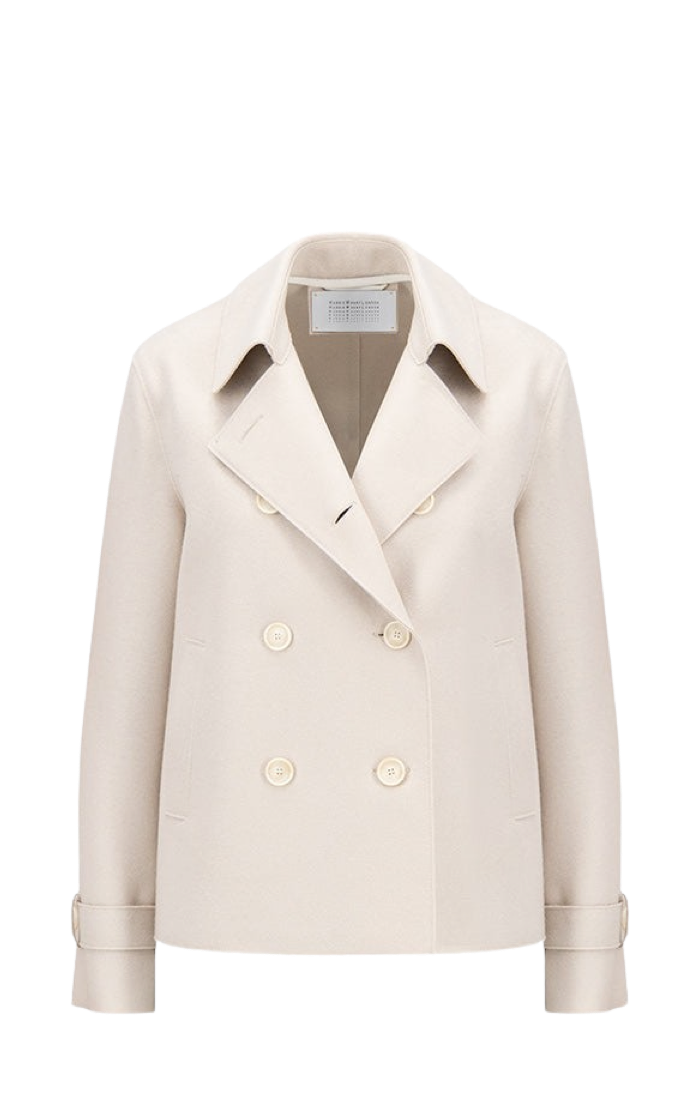 Harris Wharf Oversized Short Trench Pressed Wool