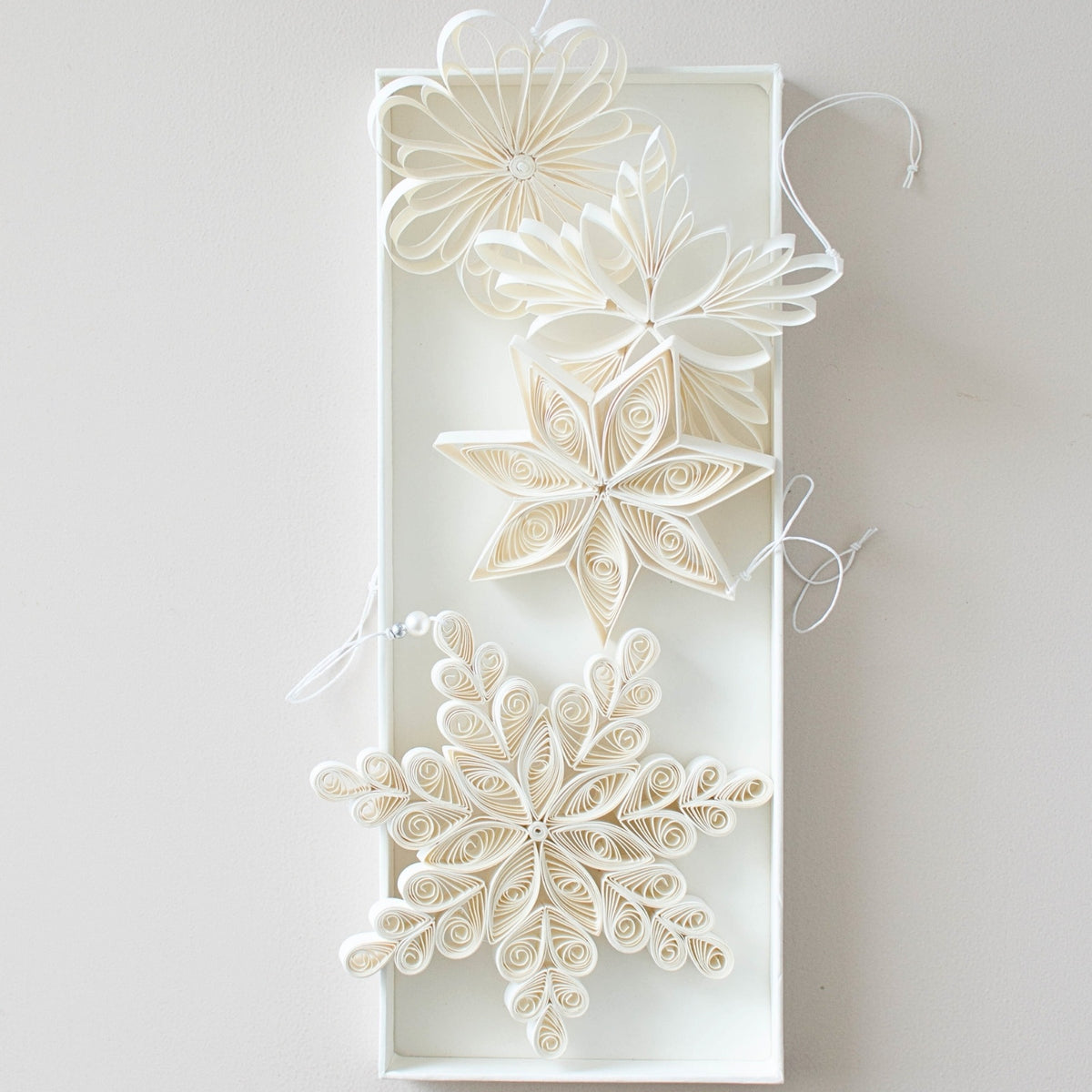 Quilling Star Trio Off white 3pc set