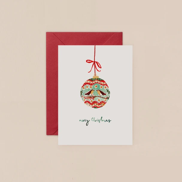 Small Card Robin Bauble