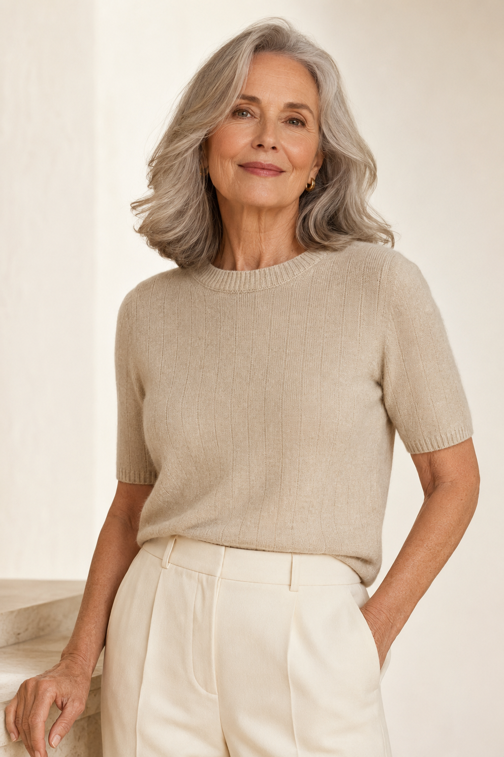 Vittoria Gwen Sam Superfine Cashmere Tee