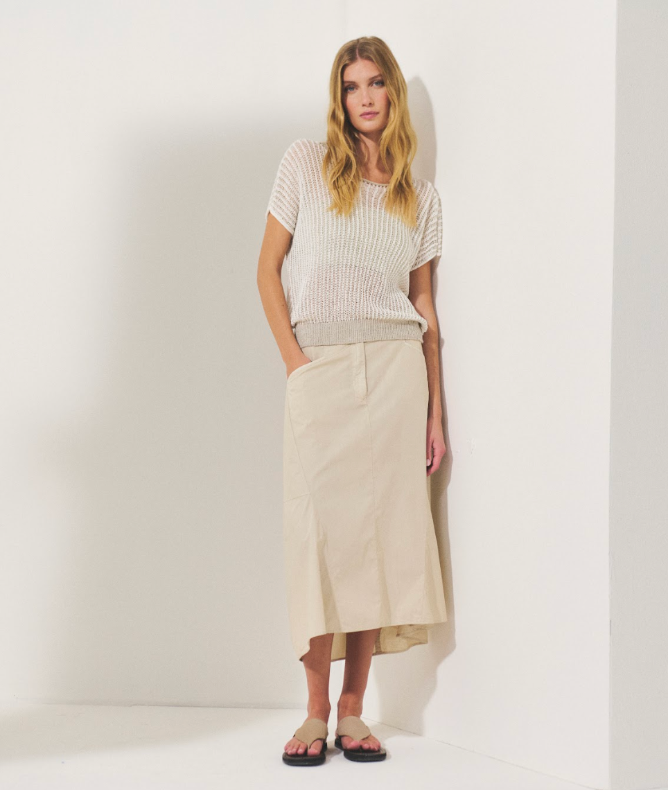 Transit D132 Poplin Mid Skirt