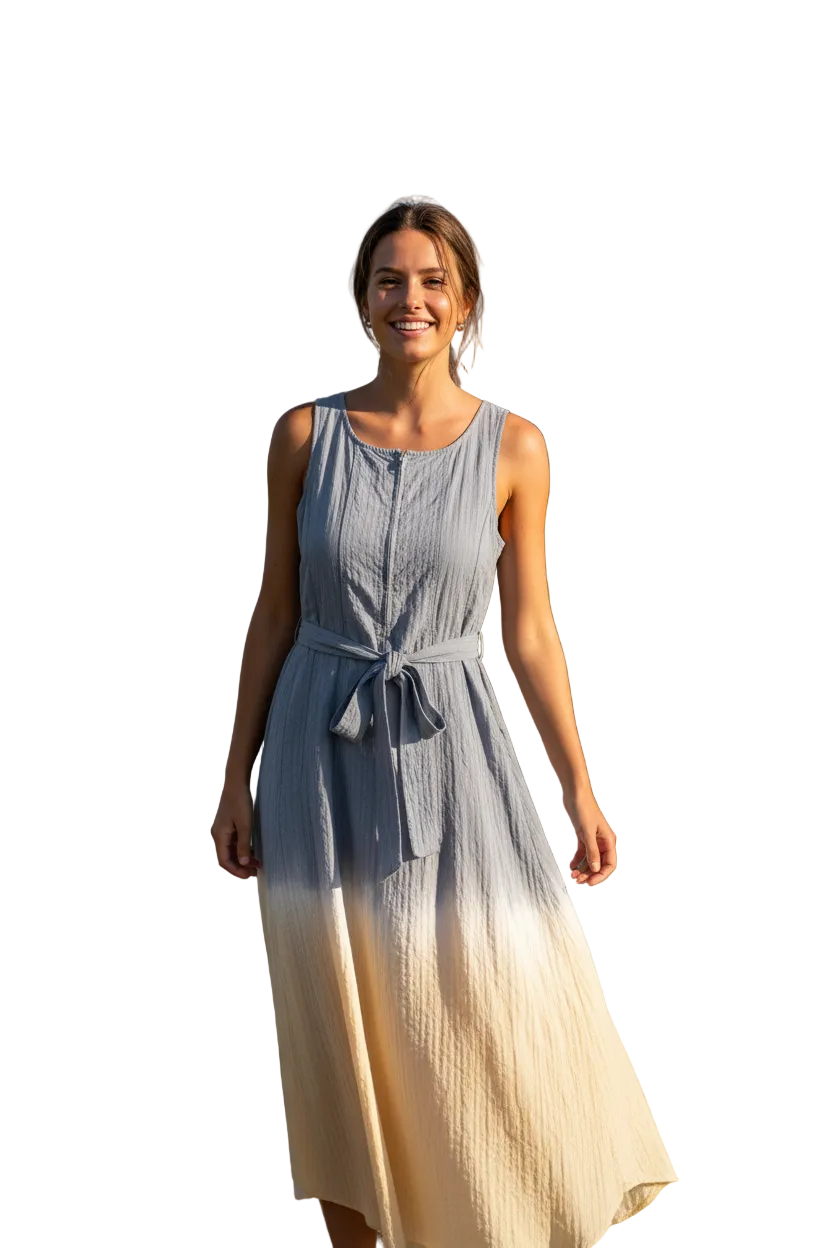 Luuda Singlet Zipper Dress with Pockets