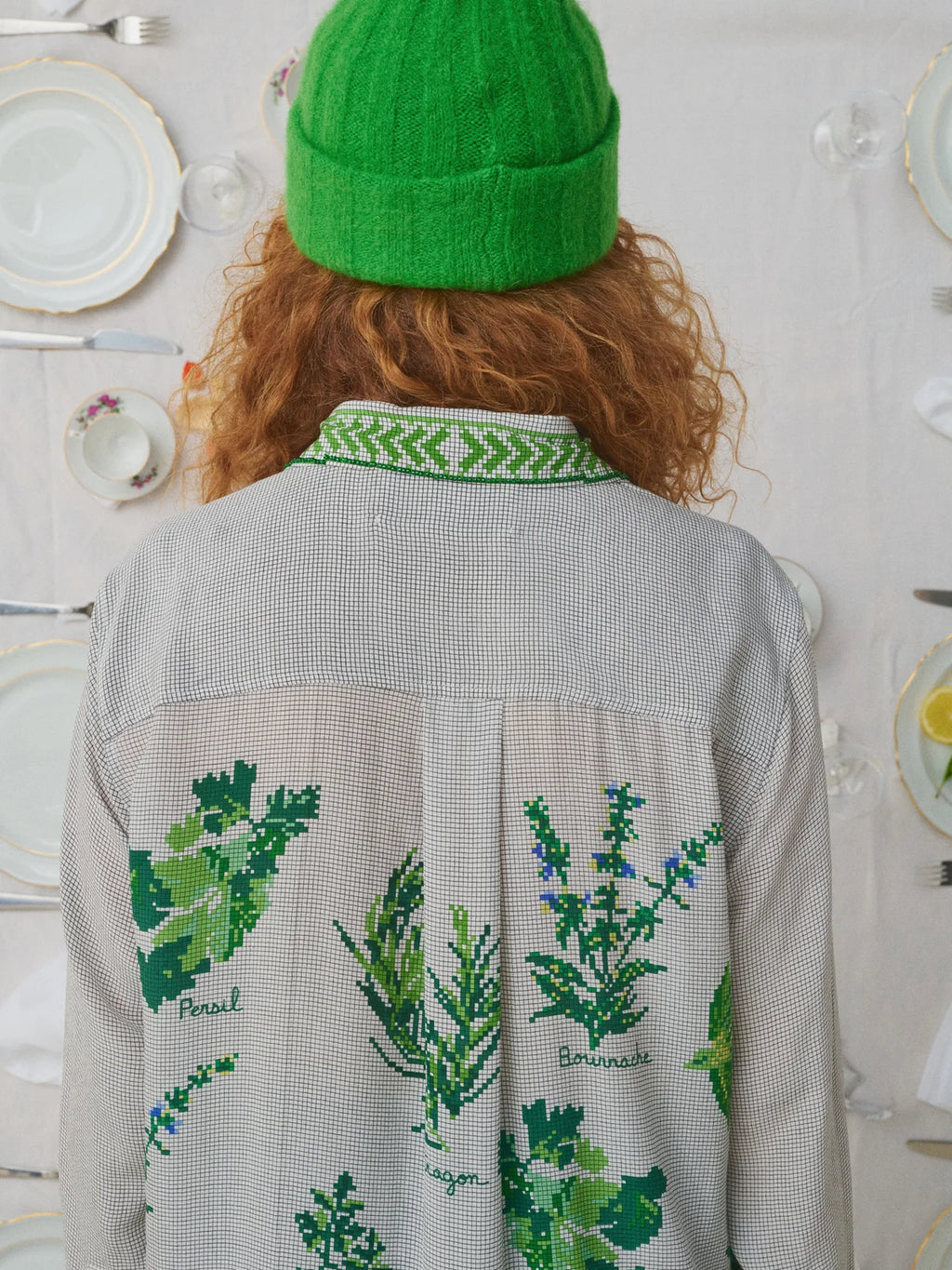 MII Screen Printed Hand Embroided Silk Shirt