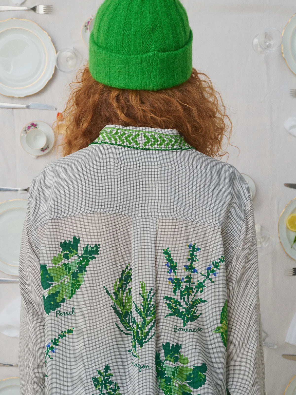 MII Screen Printed Hand Embroided Silk Shirt