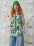 MII Screen Printed Hand Embroided Silk Shirt