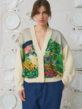 MII Printed  Bella Hand Embroided Cardigan