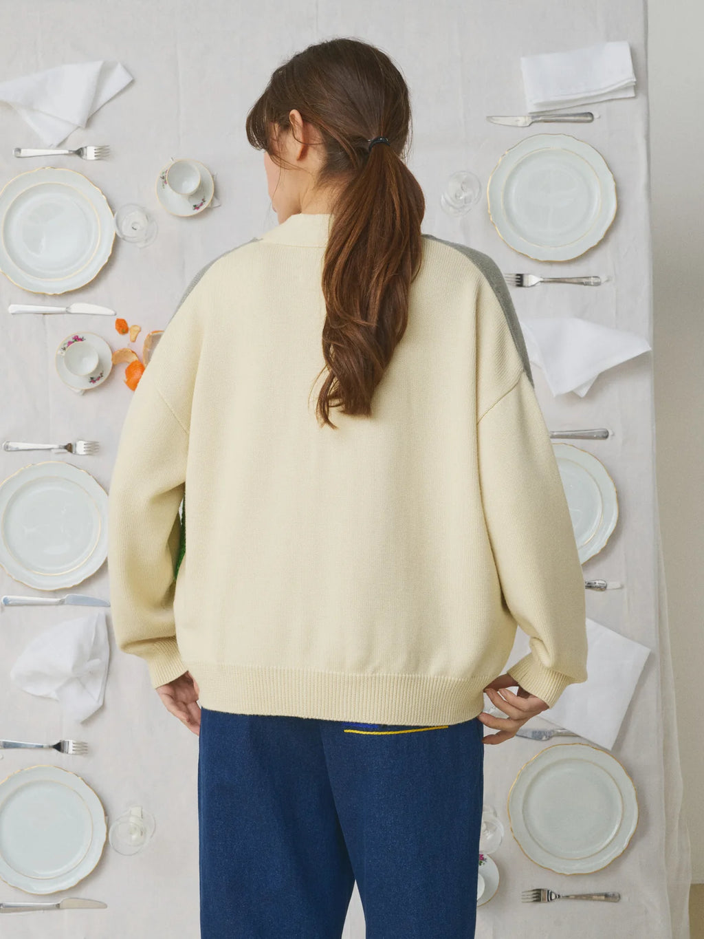 MII Printed  Bella Hand Embroided Cardigan