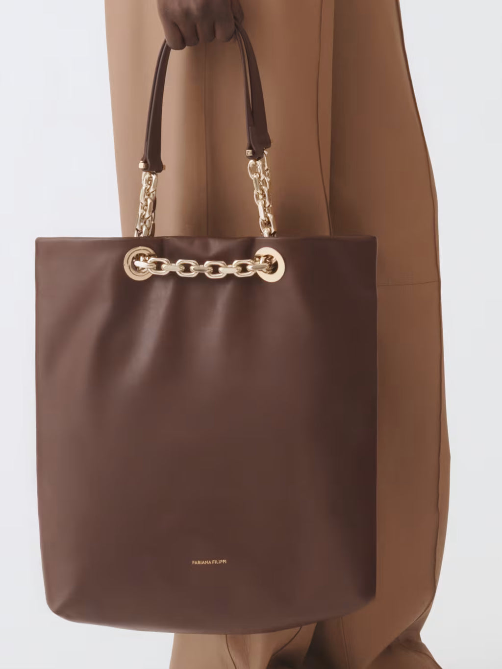 Fabiana Filippi Nappa Leather Shopper Ebony