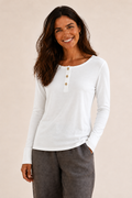 By Basics Cotton Grandad Top