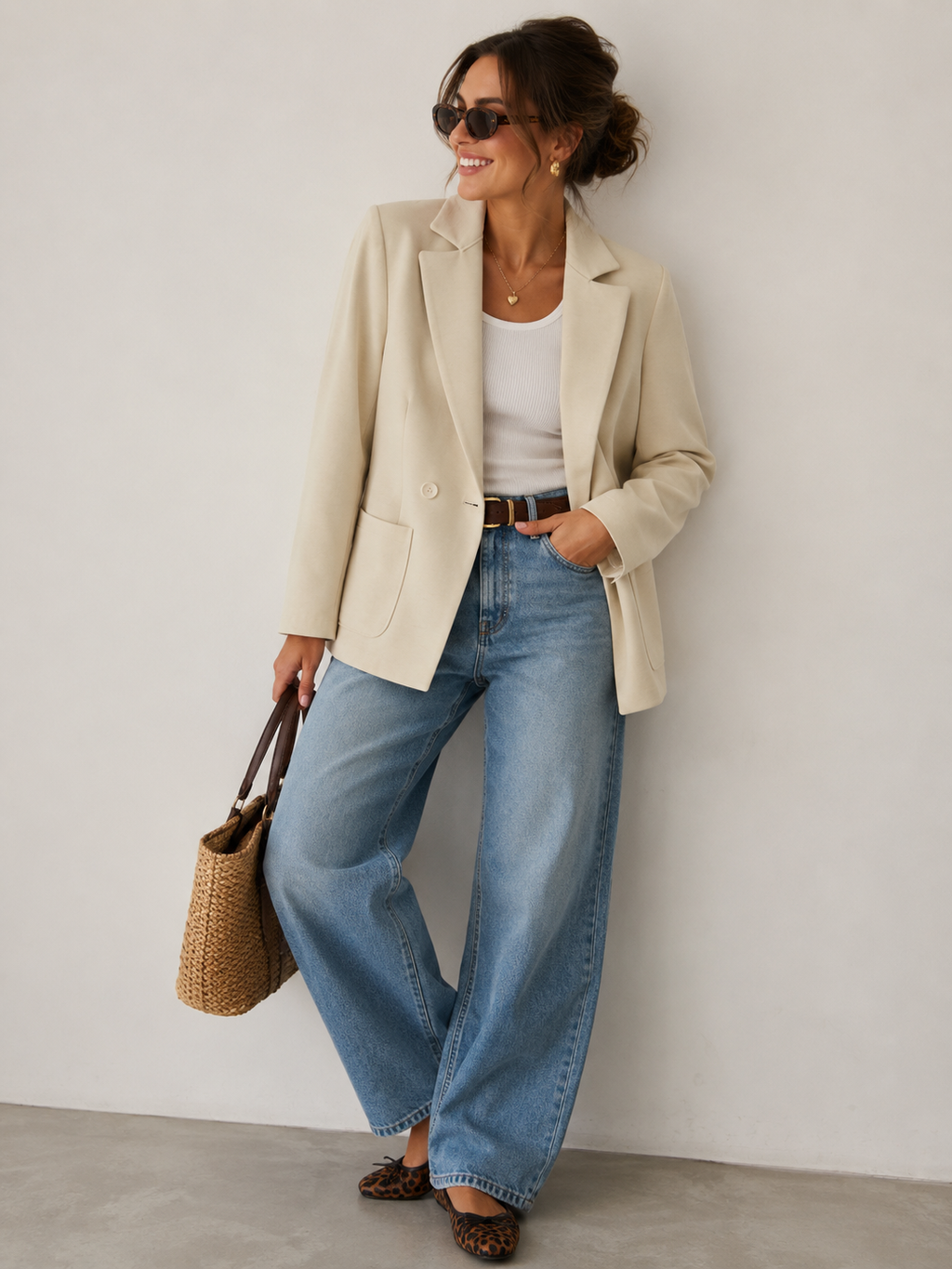 Harris Wharf D.B. Blazer with shoulder pads