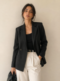 Harris Wharf Double Breasted Blazer with Shoulder Pads