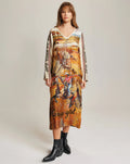 ME369 Violet V Neck Dress