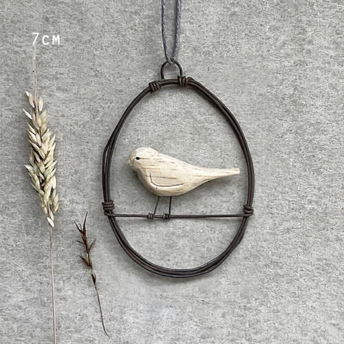 Metal Wire Oval Bird