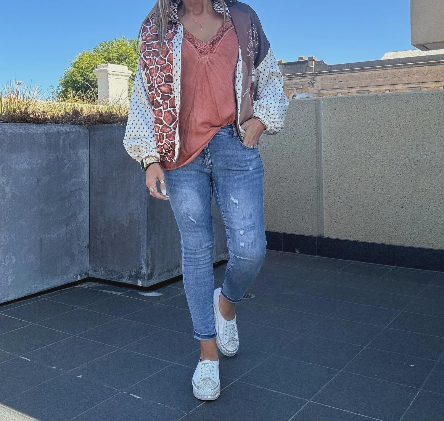 Amici Pompeii 2 Button Denim Jean