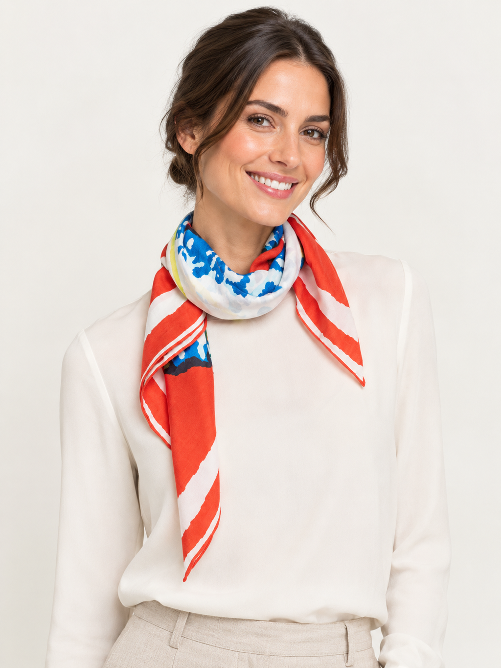 Mii Screen Printed Square Scarf 65x65