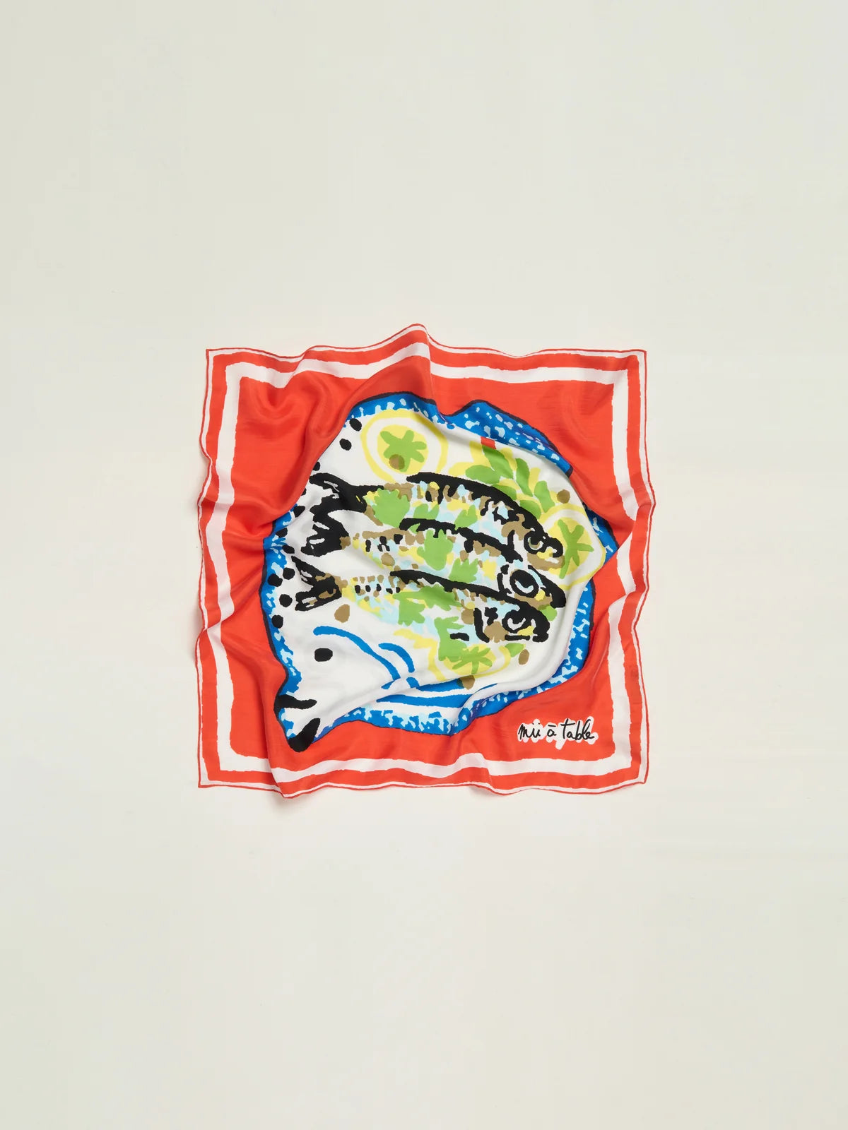 Mii Screen Printed Square Scarf 65x65
