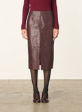 Vanessa Bruno Felindra Leather Midi Skirt