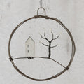 Metal Wreath Bird House