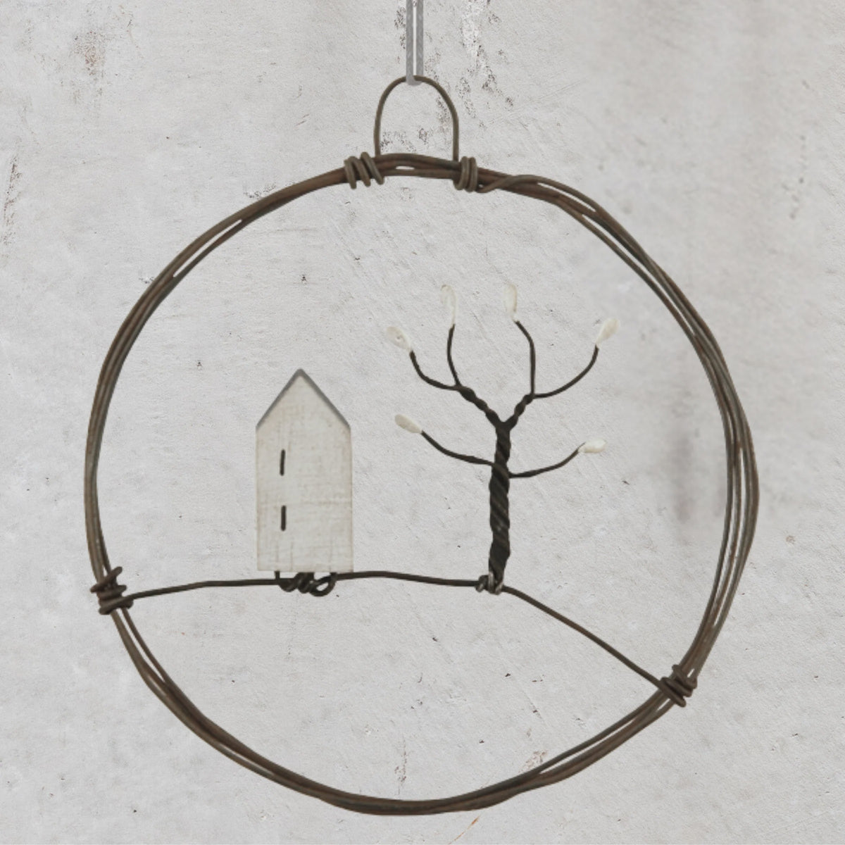 Metal Wreath Bird House