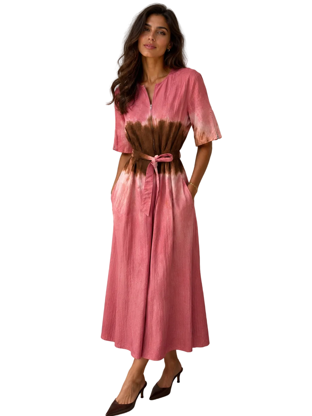 Luuda Zipper Dress Long with Pocket